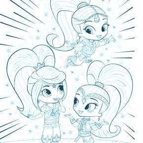 Раскраска Шиммер и Шайн Раскраска Шиммер и Шайн