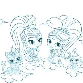 Раскраска Шиммер и Шайн Раскраска Шиммер и Шайн