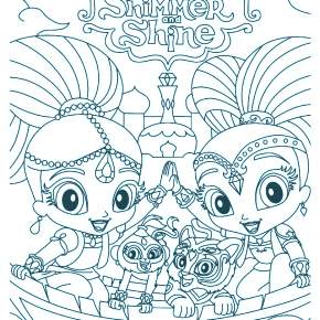 Раскраска Шиммер и Шайн Раскраска Шиммер и Шайн