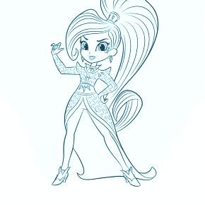 Раскраска Шиммер и Шайн Раскраска Шиммер и Шайн