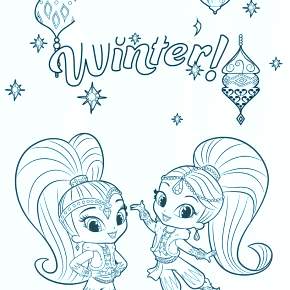 Раскраска Шиммер и Шайн Раскраска Шиммер и Шайн