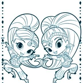 Раскраска Шиммер и Шайн Раскраска Шиммер и Шайн