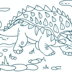 Раскраска Динозавры