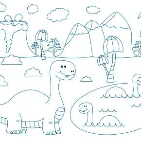 Раскраска Динозавры