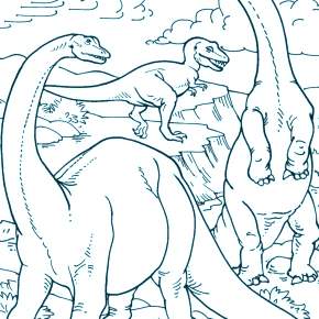 Раскраска Динозавры