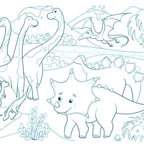 Раскраска Динозавры