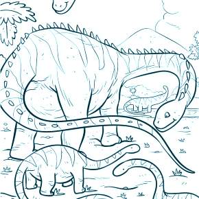 Раскраска Динозавры