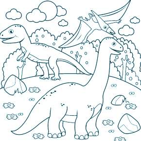 Раскраска Динозавры