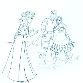 Раскраска Эльза и Анна Раскраска Эльза и Анна