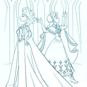 Раскраска Эльза и Анна Раскраска Эльза и Анна