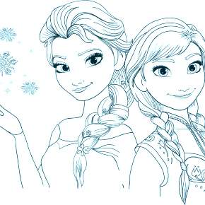 Раскраска Эльза и Анна Раскраска Эльза и Анна