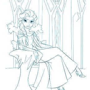 Раскраска Эльза и Анна Раскраска Эльза и Анна