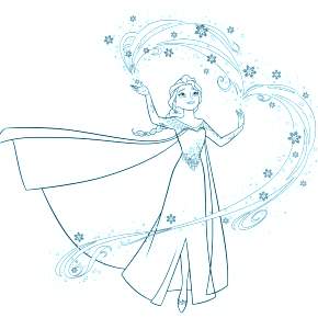 Раскраска Эльза и Анна Раскраска Эльза и Анна