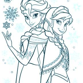 Раскраска Эльза и Анна Раскраска Эльза и Анна