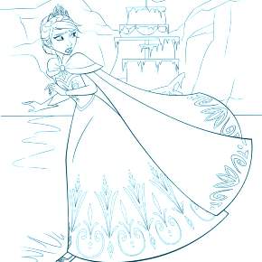 Раскраска Эльза и Анна Раскраска Эльза и Анна