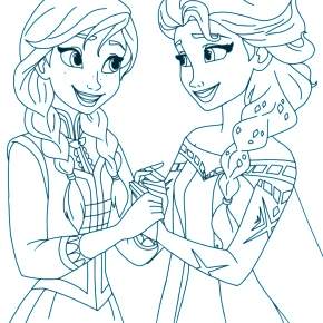 Раскраска Эльза и Анна Раскраска Эльза и Анна