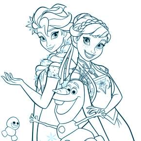 Раскраска Эльза и Анна Раскраска Эльза и Анна