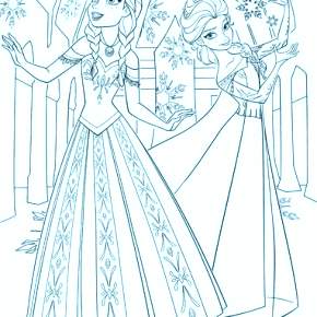 Раскраска Эльза и Анна Раскраска Эльза и Анна