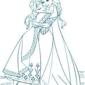 Раскраска Эльза и Анна Раскраска Эльза и Анна