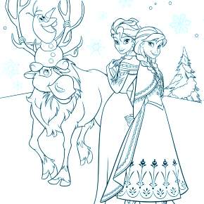 Раскраска Эльза и Анна Раскраска Эльза и Анна