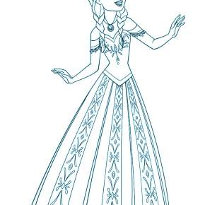 Раскраска Эльза и Анна Раскраска Эльза и Анна