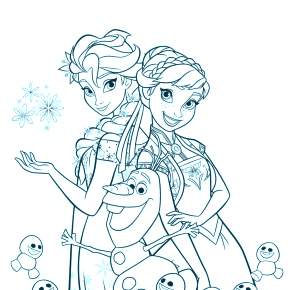 Раскраска Эльза и Анна Раскраска Эльза и Анна