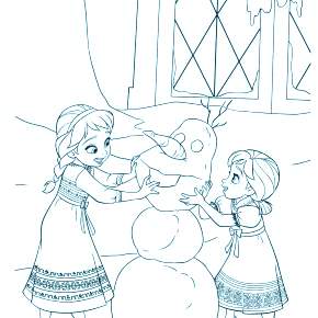 Раскраска Эльза и Анна Раскраска Эльза и Анна