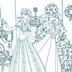 Раскраска Эльза и Анна Раскраска Эльза и Анна