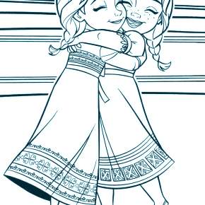 Раскраска Эльза и Анна Раскраска Эльза и Анна