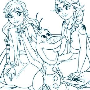 Раскраска Эльза и Анна Раскраска Эльза и Анна