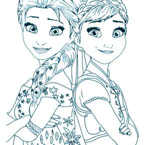 Раскраска Эльза и Анна Раскраска Эльза и Анна
