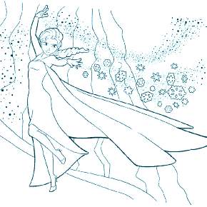 Раскраска Эльза и Анна Раскраска Эльза и Анна