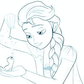 Раскраска Эльза и Анна Раскраска Эльза и Анна