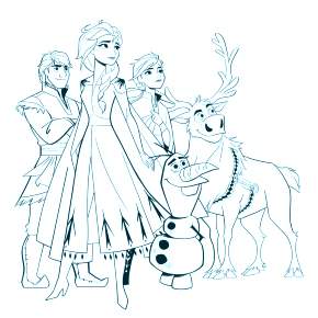 Раскраска Эльза и Анна Раскраска Эльза и Анна