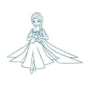 Раскраска Эльза и Анна Раскраска Эльза и Анна