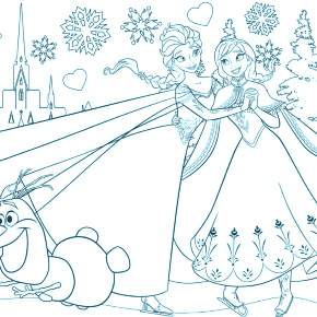 Раскраска Эльза и Анна Раскраска Эльза и Анна
