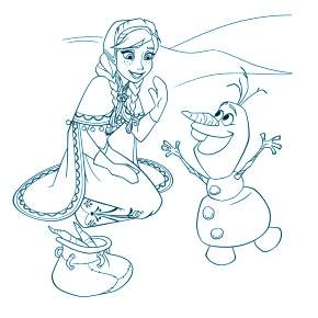 Раскраска Эльза и Анна Раскраска Эльза и Анна