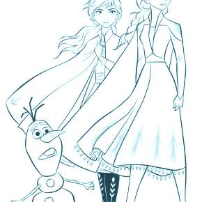 Раскраска Эльза и Анна Раскраска Эльза и Анна