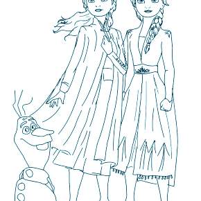 Раскраска Эльза и Анна Раскраска Эльза и Анна