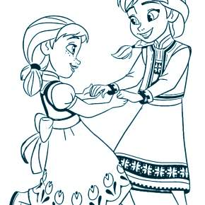 Раскраска Эльза и Анна Раскраска Эльза и Анна