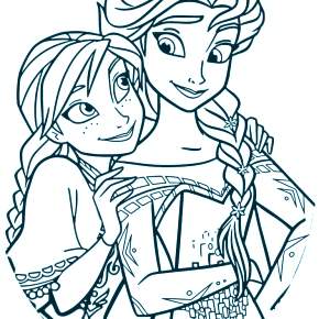 Раскраска Эльза и Анна Раскраска Эльза и Анна