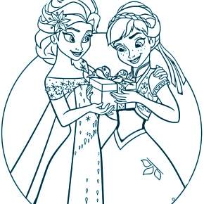 Раскраска Эльза и Анна Раскраска Эльза и Анна