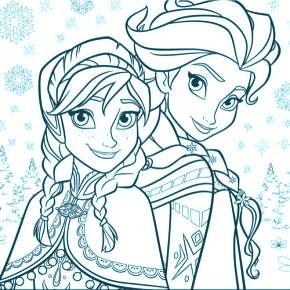 Раскраска Эльза и Анна Раскраска Эльза и Анна