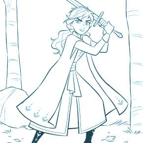 Раскраска Эльза и Анна Раскраска Эльза и Анна