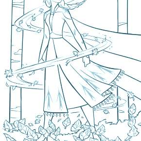 Раскраска Эльза и Анна Раскраска Эльза и Анна