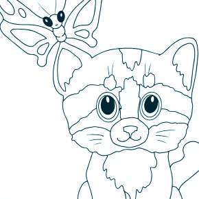 Раскраска Кошечки