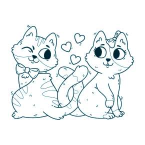 Раскраска Кошечки