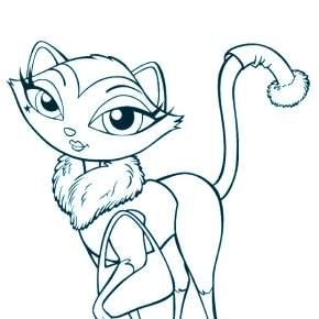 Раскраска Кошечки