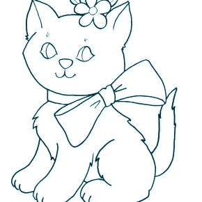 Раскраска Кошечки