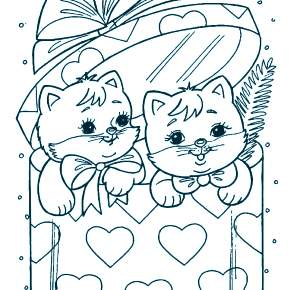 Раскраска Кошечки